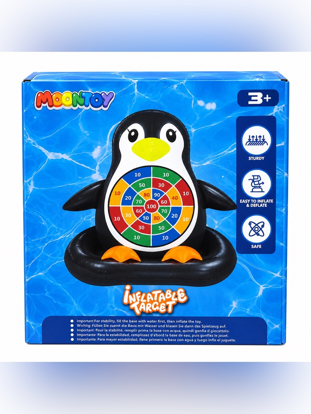 Inflatable Penguin Target - Black and Yellow Kids Toy